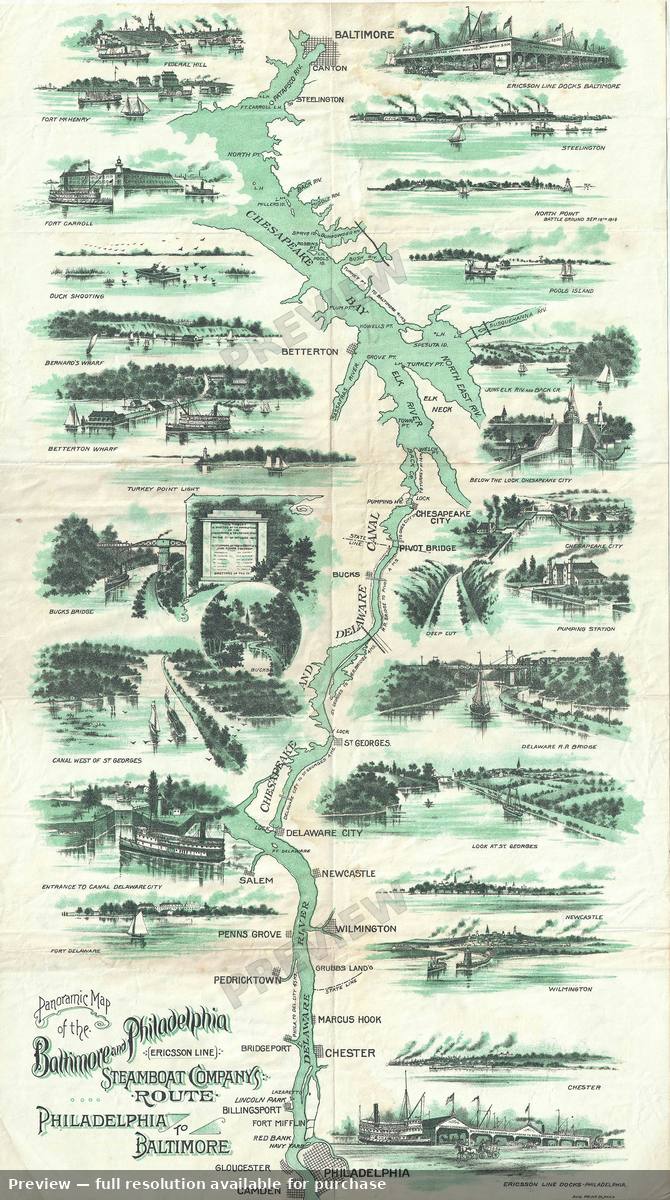 Antique map: Baltimore Philadelphia, 1897, 1897