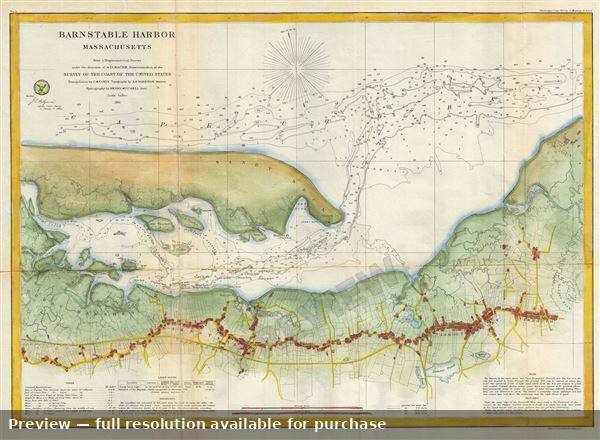Antique map: Barnstable Harbor 2, 1861