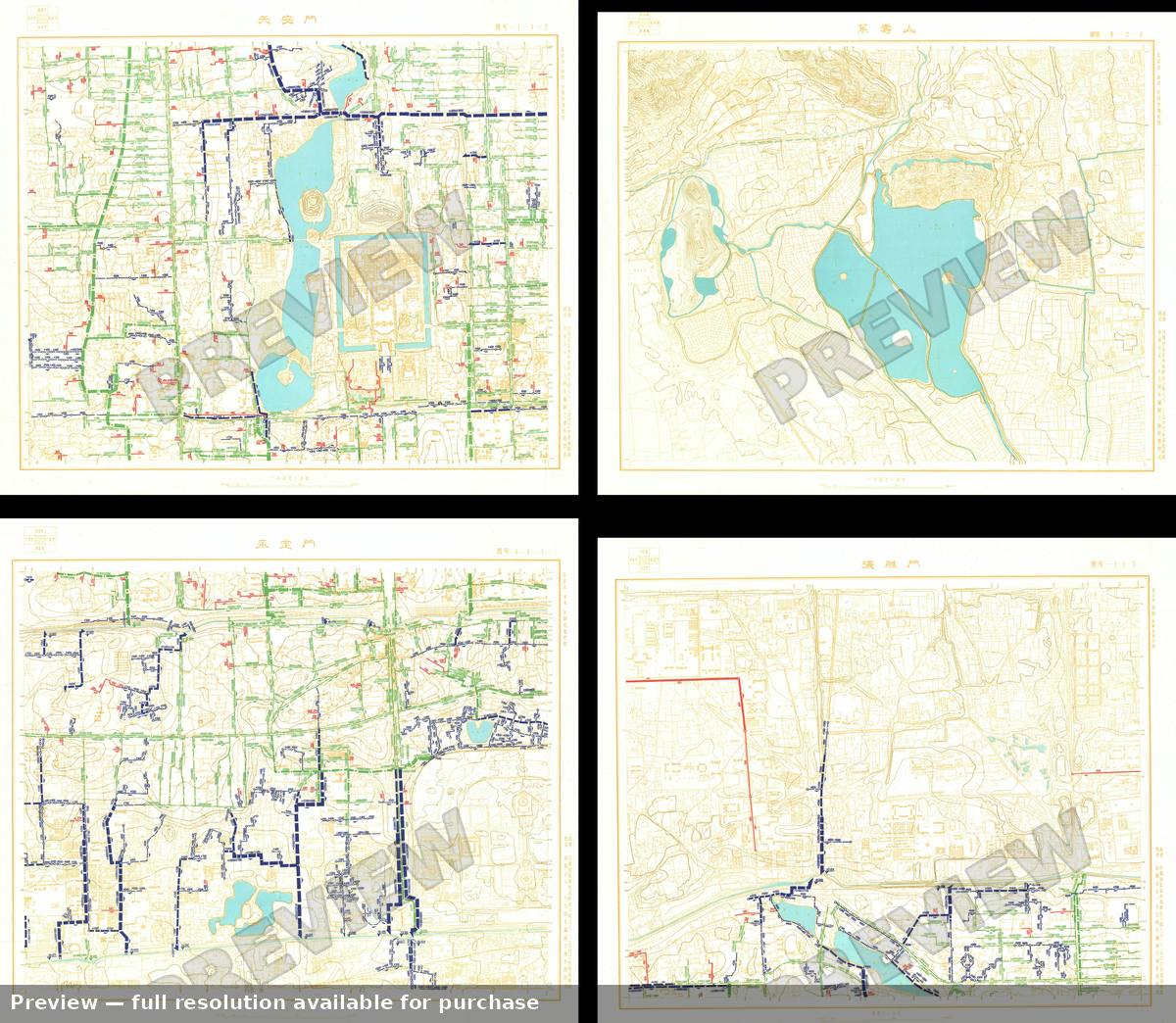 Antique map: Beijing Topo, 1954, 1954