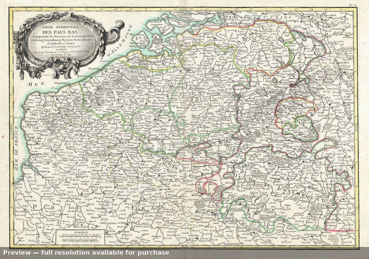 Antique map: Belgium Luxembourg, 1783, 1783