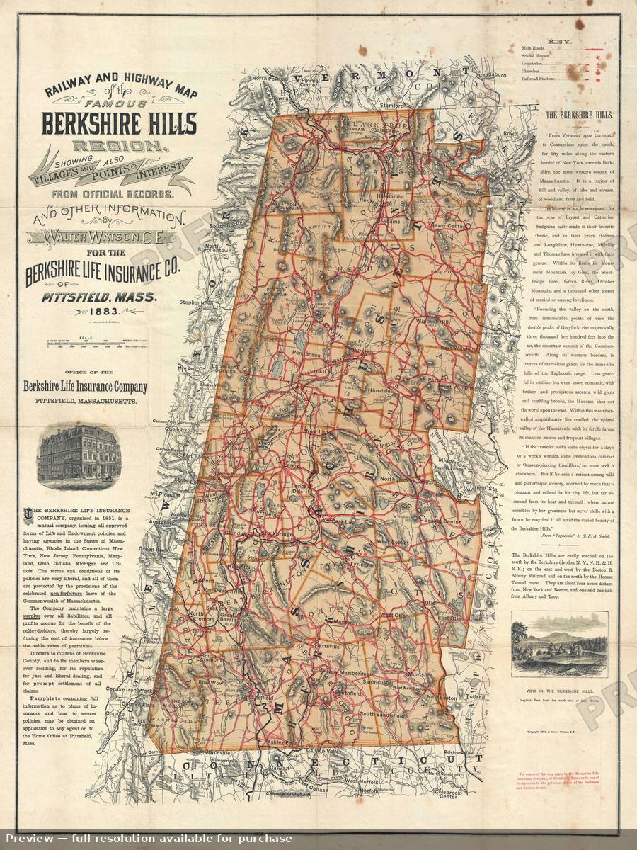 Antique map: Berkshires 3, 1896, 1896