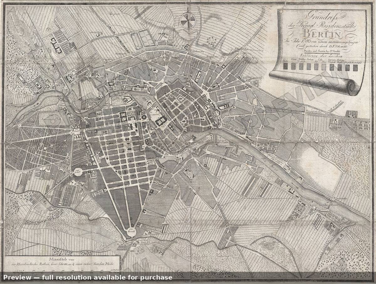 Antique map: Berlin, 1786