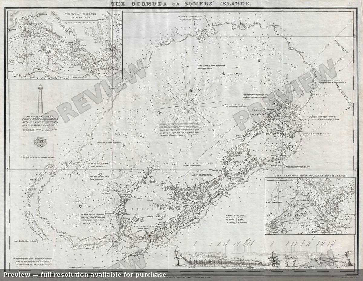 Antique map: Bermuda, 1868, 1868