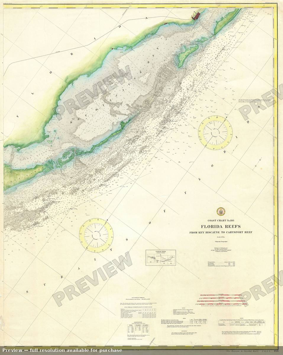 Antique map: Biscayne Bay, 1909