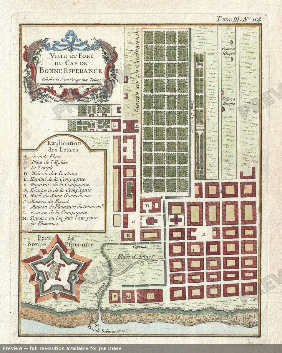 Antique map: Bonne Esperance, 1764, 1764