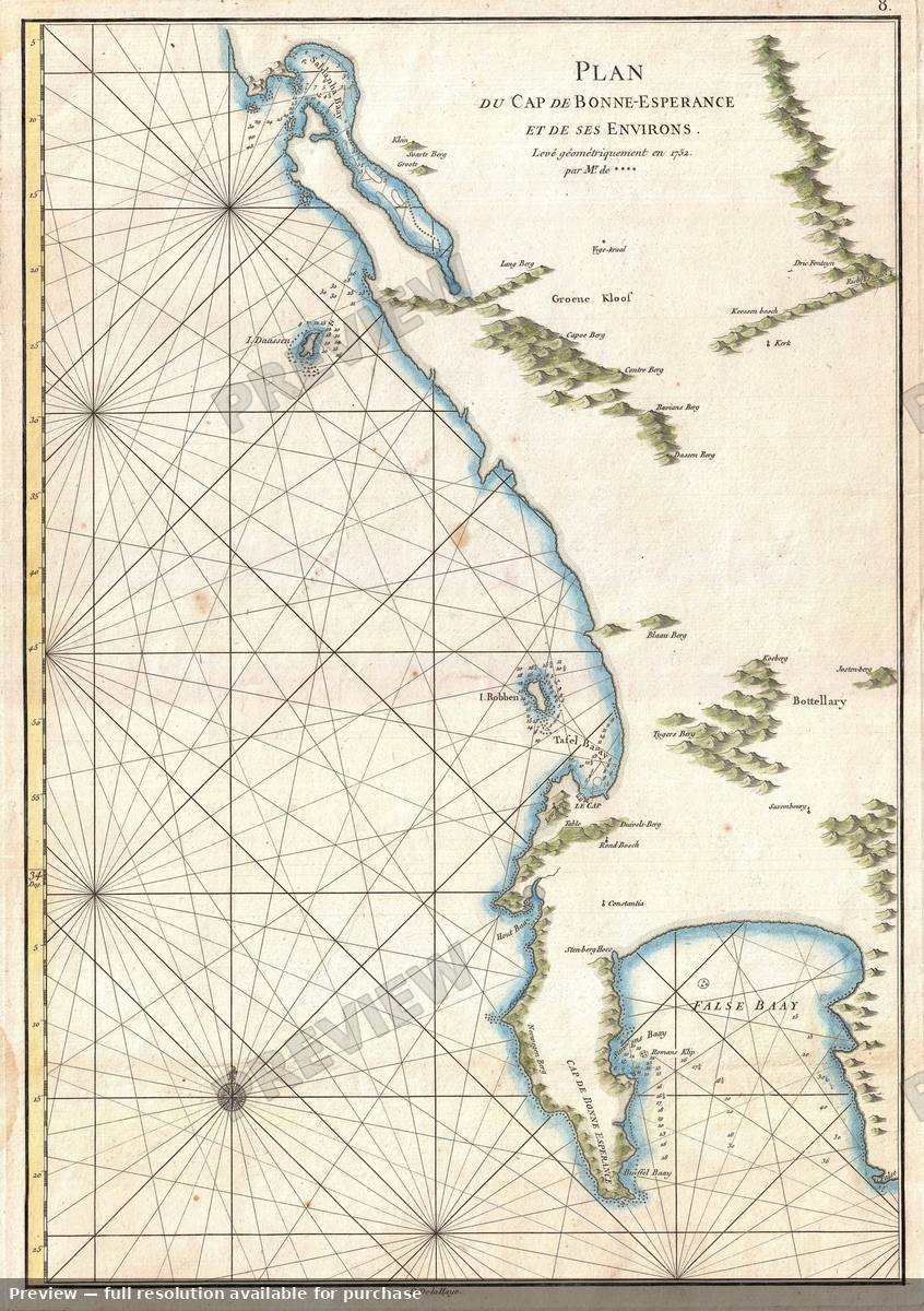 Antique map: Bonne Esperance, 1752