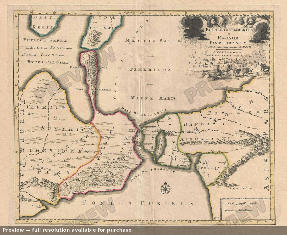 Antique map: Bosphorus Cimmerius, 1705
