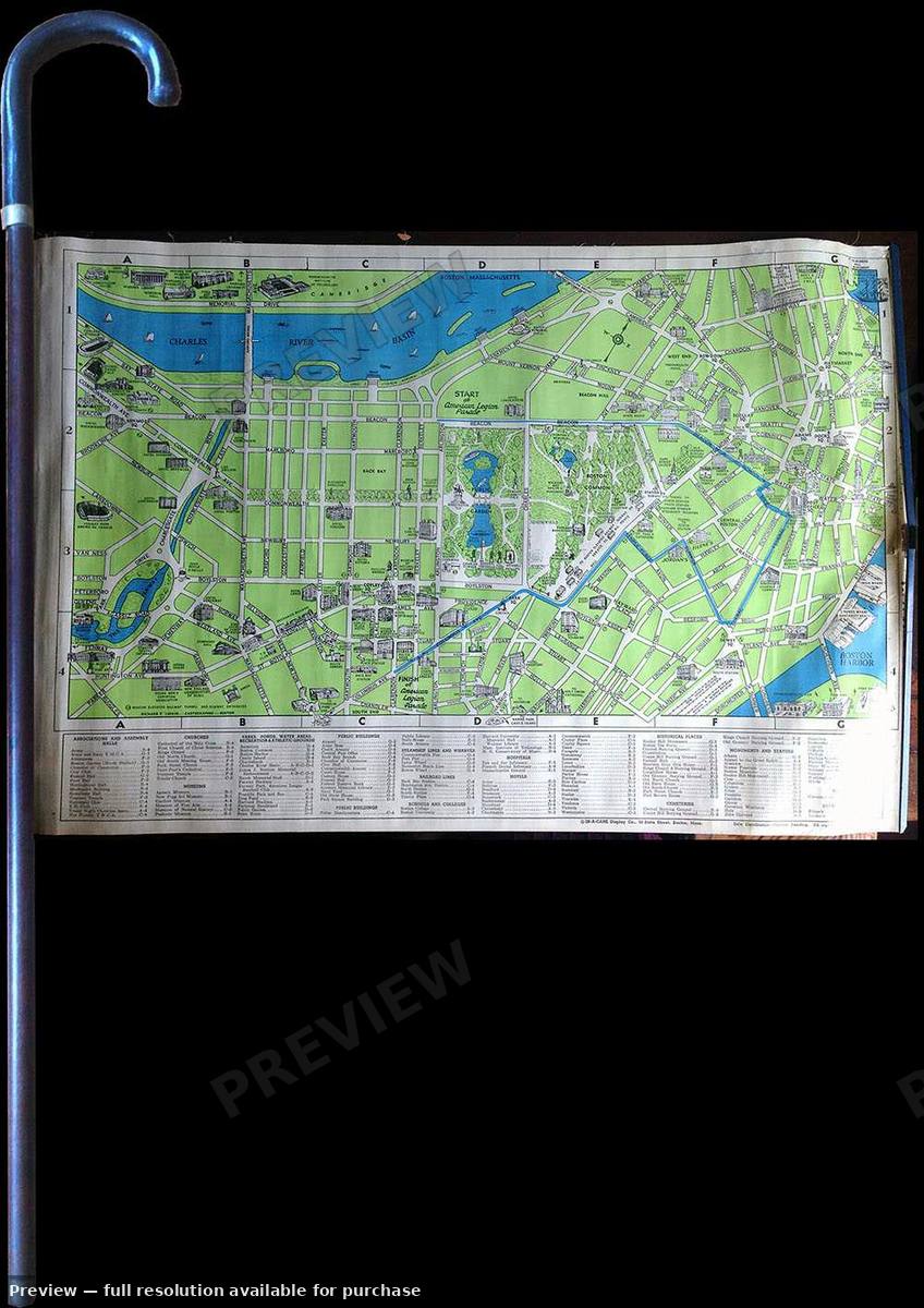 Antique map: Boston, 1940, 1940
