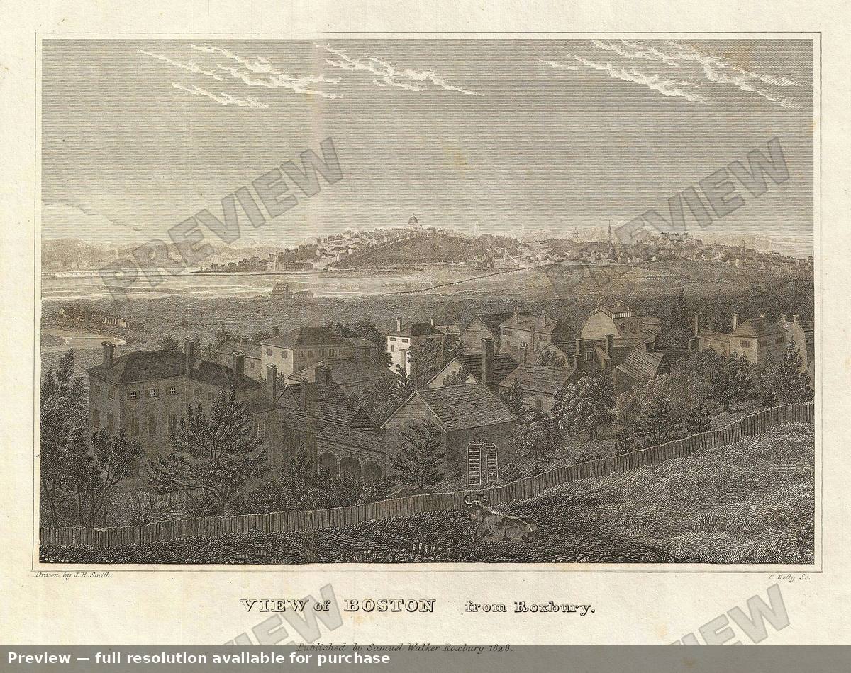 Antique map: Boston, 1828, 1828