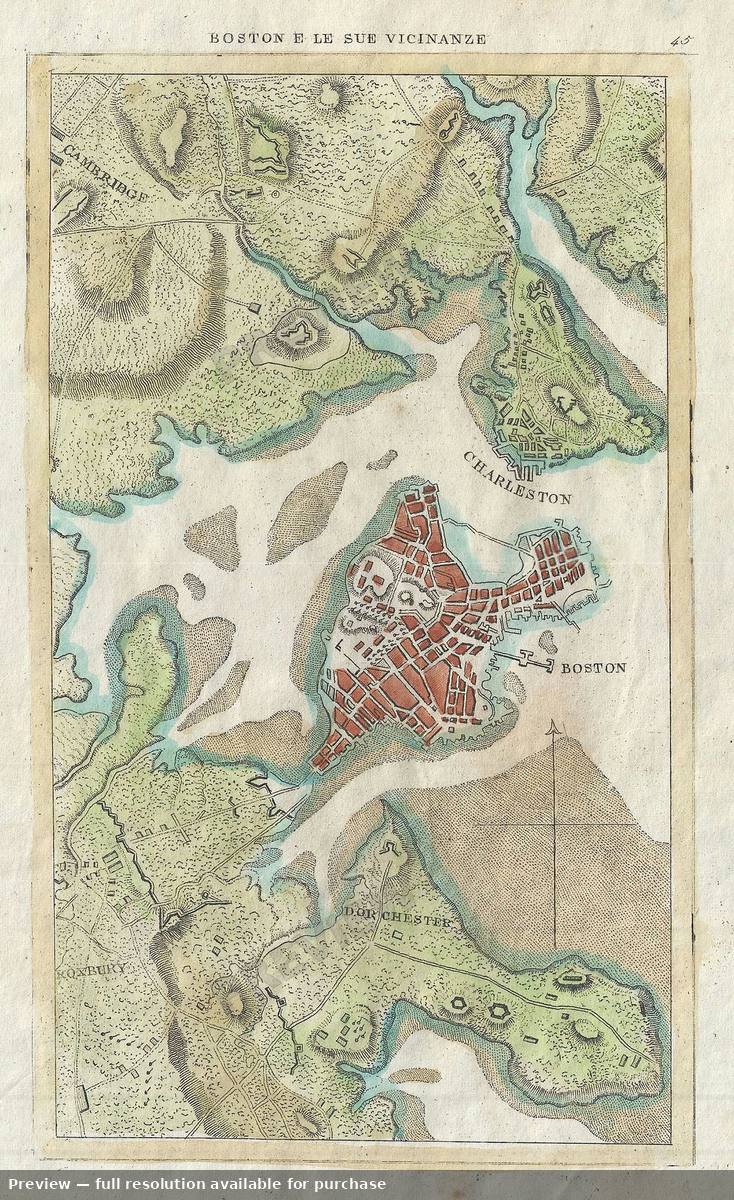 Antique map: Boston, 1830, 1830