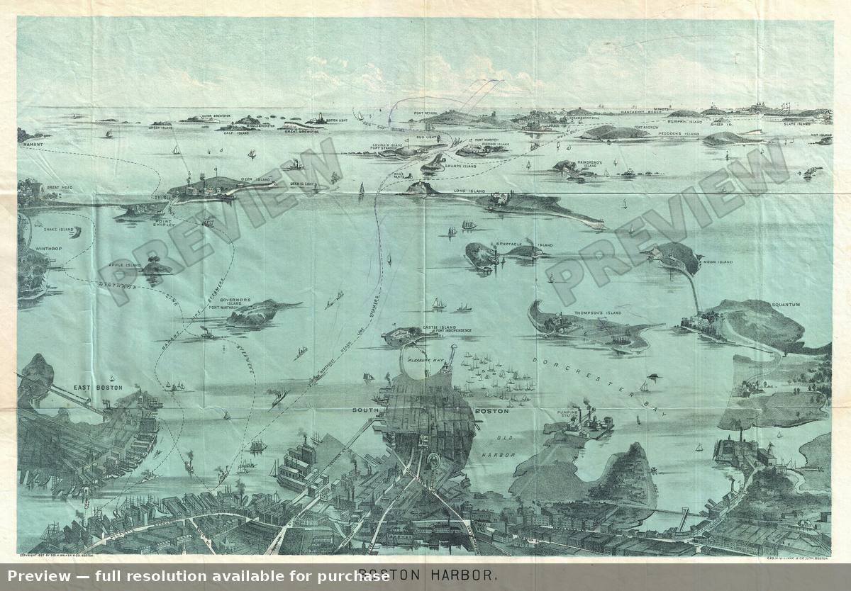 Antique map: Boston, 1897