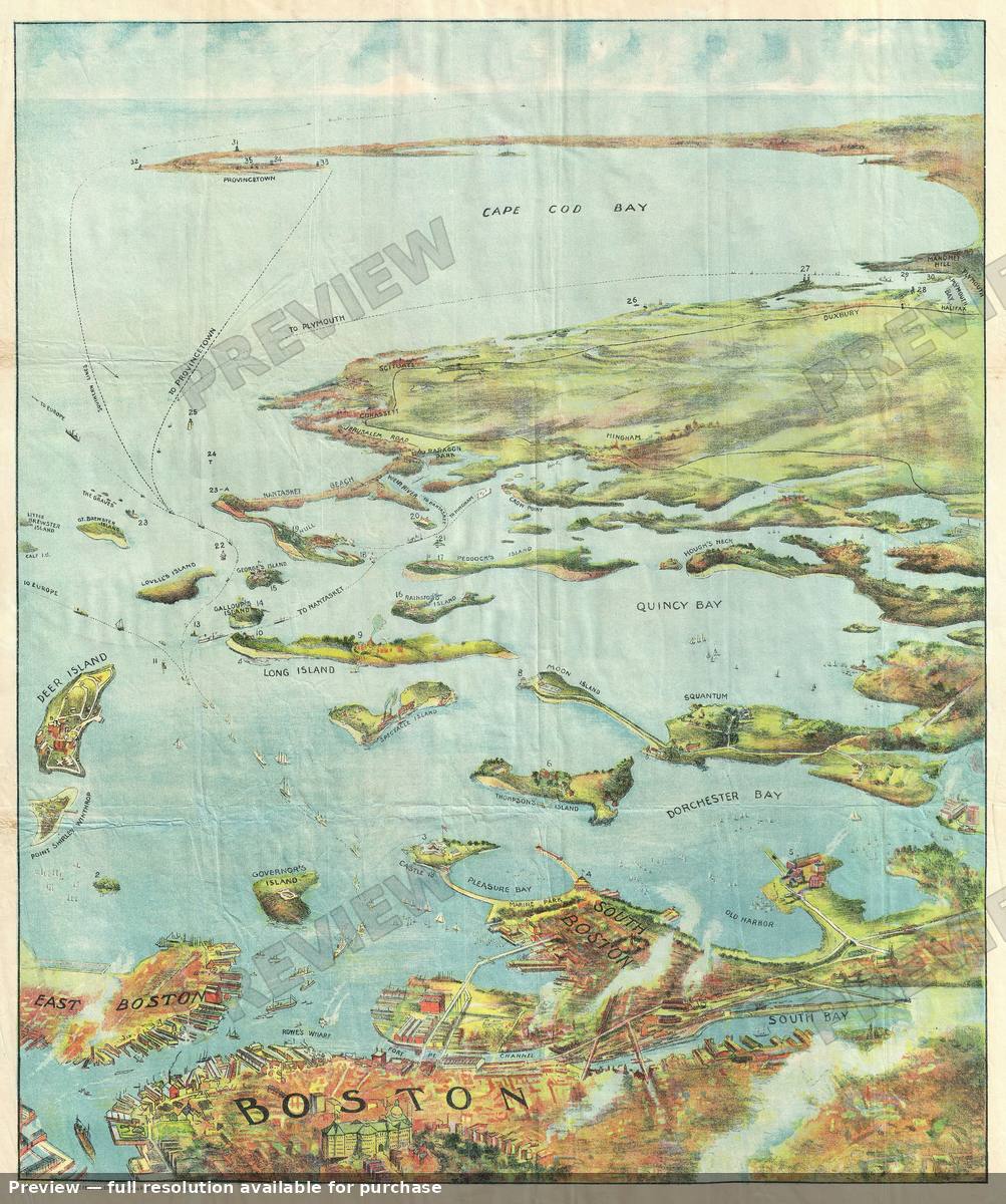Antique map: Boston Cape Cod, 1905, 1905