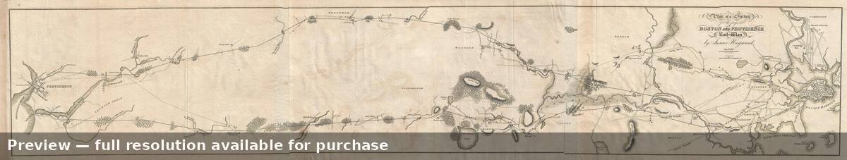 Antique map: Boston Providence, 1828, 1828