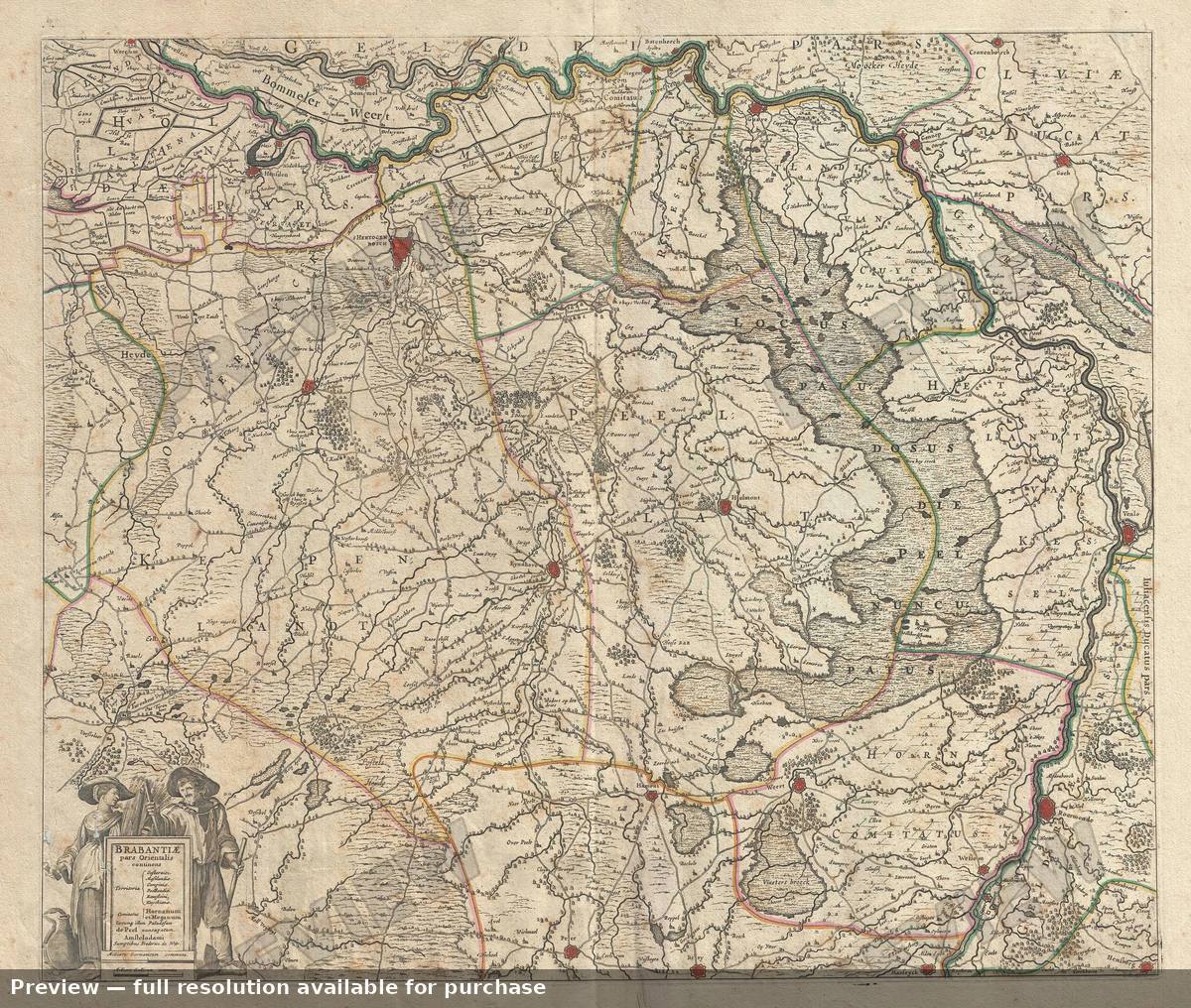 Antique map: Brabantiae Orientalis, 1721