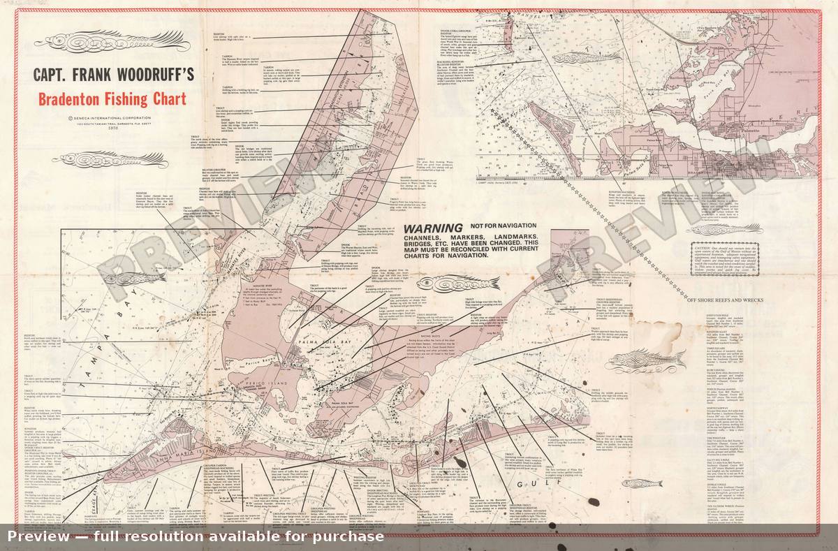 Antique map: Bradenton Fishing, 1976, 1976