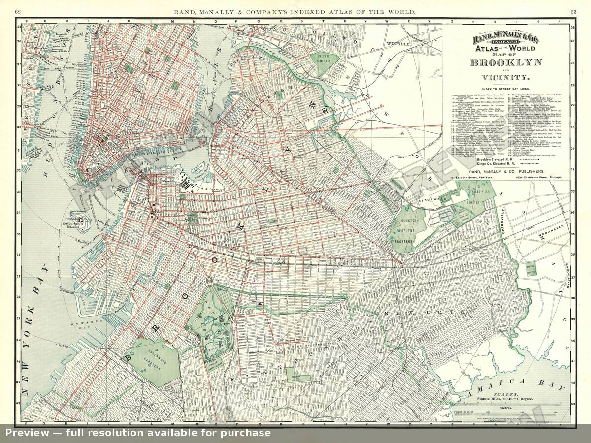 Antique map: Brooklyn, 1893, 1893