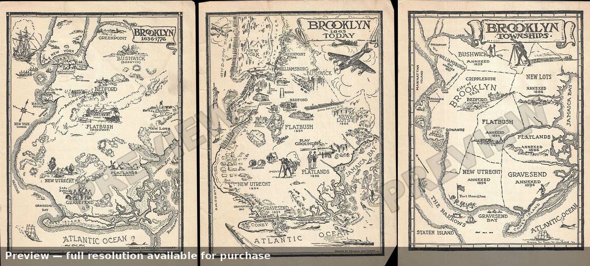 Antique map: Brooklyn Set, 1940, 1940