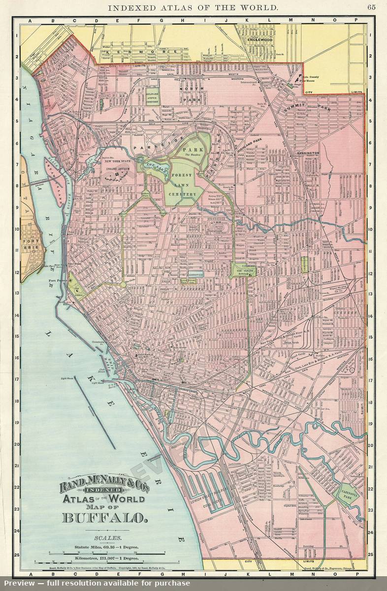 Antique map: Buffalo, 1893, 1893