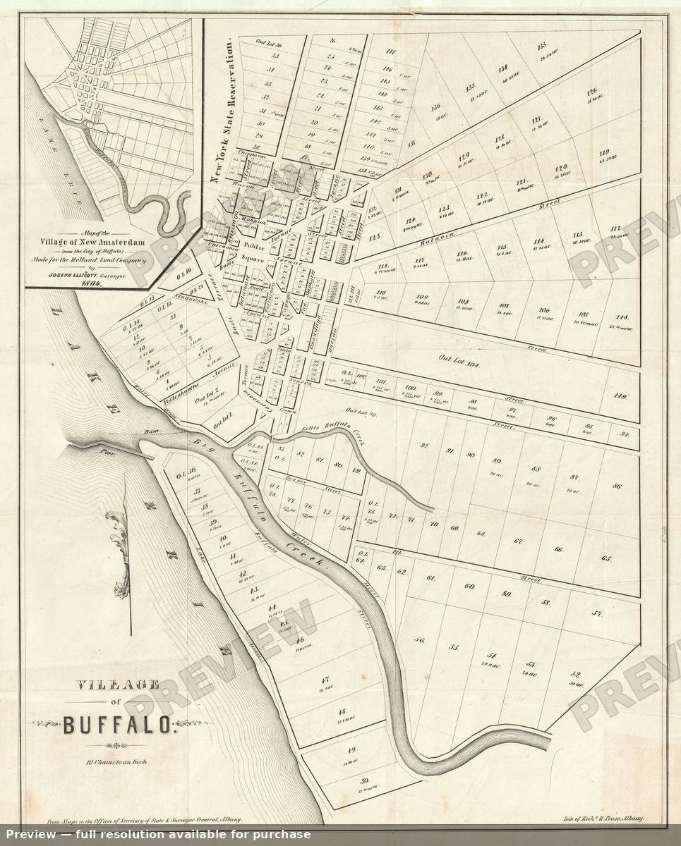 Antique map: Buffalo 2, 1848