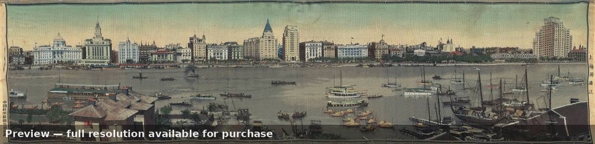 Antique map: Bund Shanghai, 1934, 1934