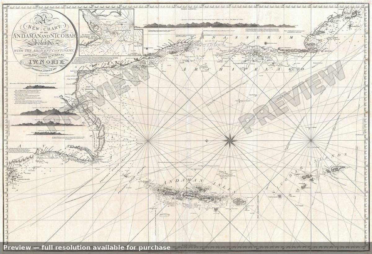 Antique map: Burma Thailand Andaman Nicobar, 1831, 1831