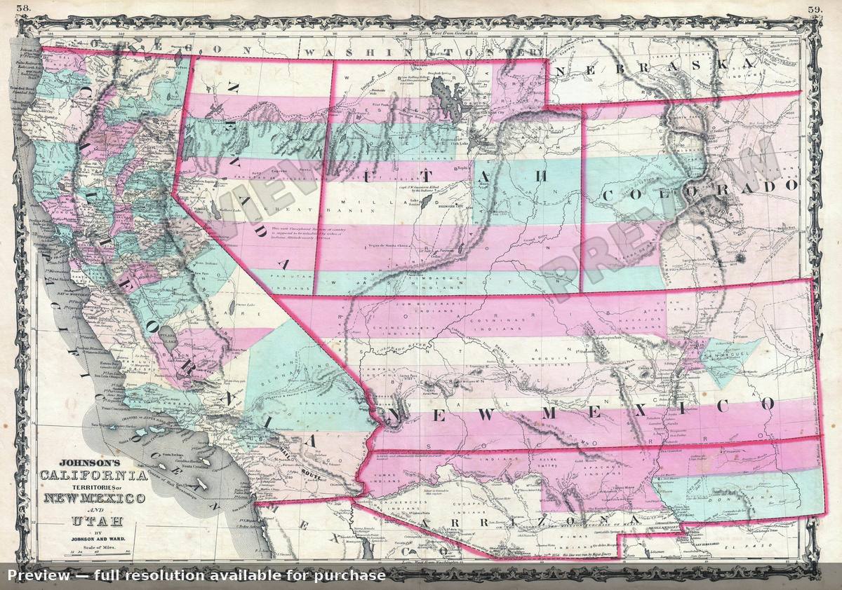 Antique map: CANMUT, 1862, 1862