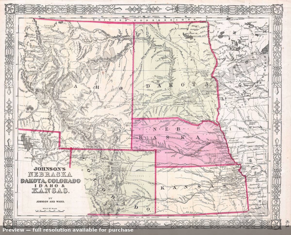 Antique map: COCANE, 1864