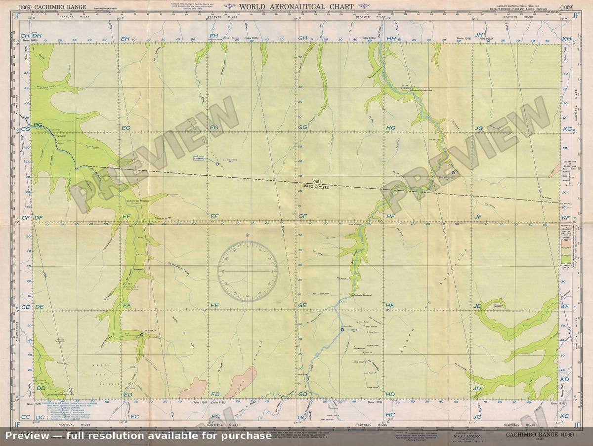 Antique map: Cachimbo Range, 1955