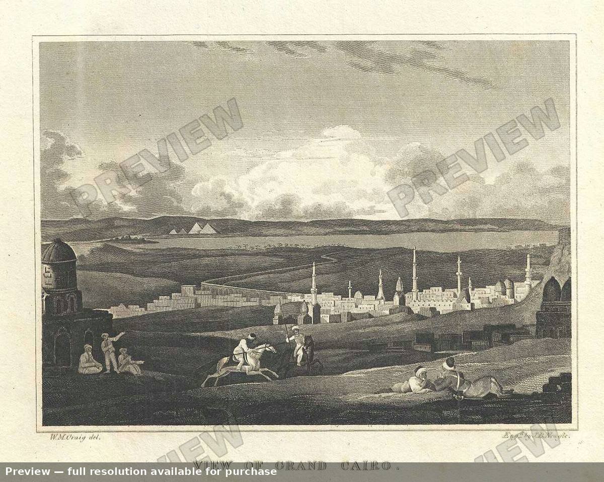 Antique map: Cairo, 1828, 1828