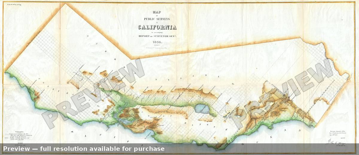 Antique map: California, 1854, 1854