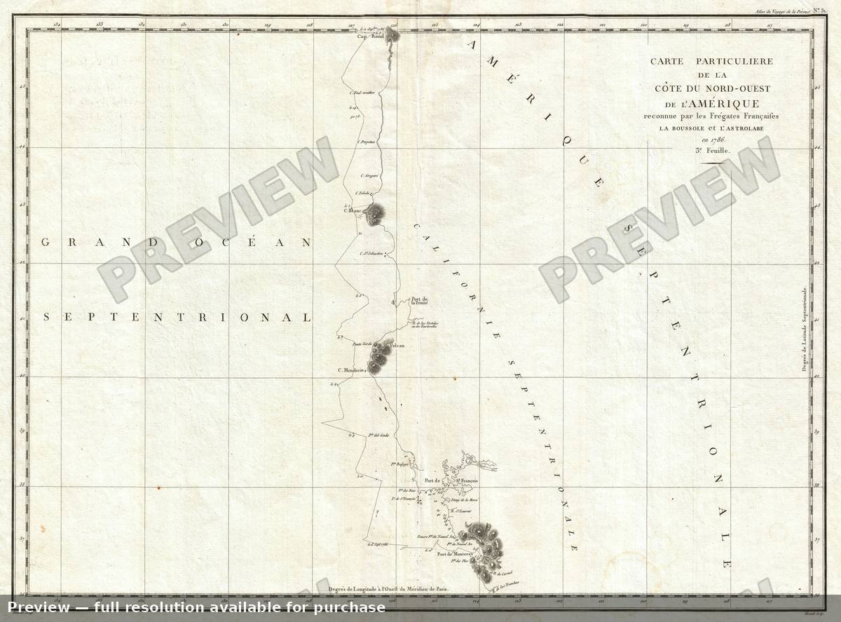 Antique map: California, 1786