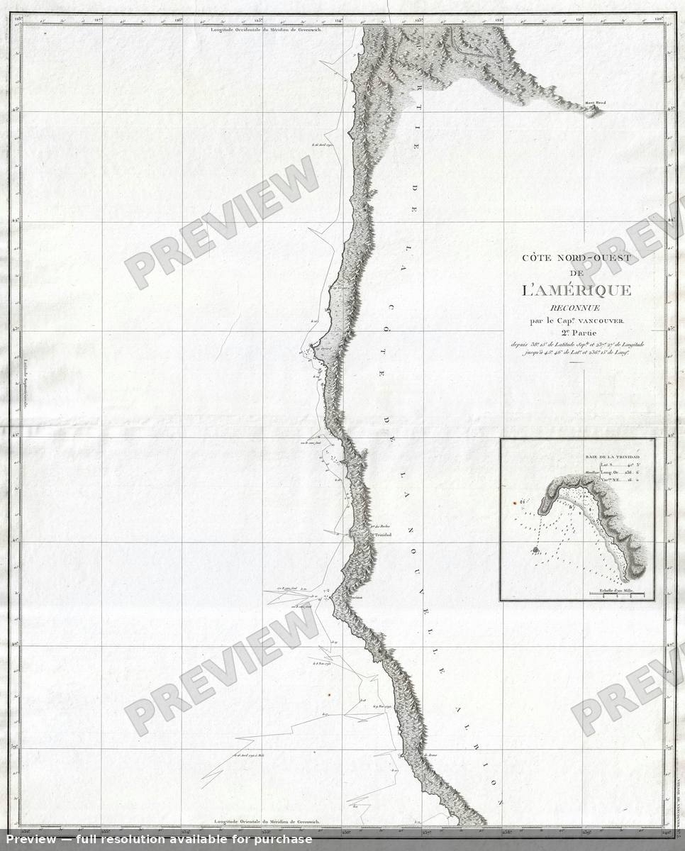 Antique map: California Oregon, 1799