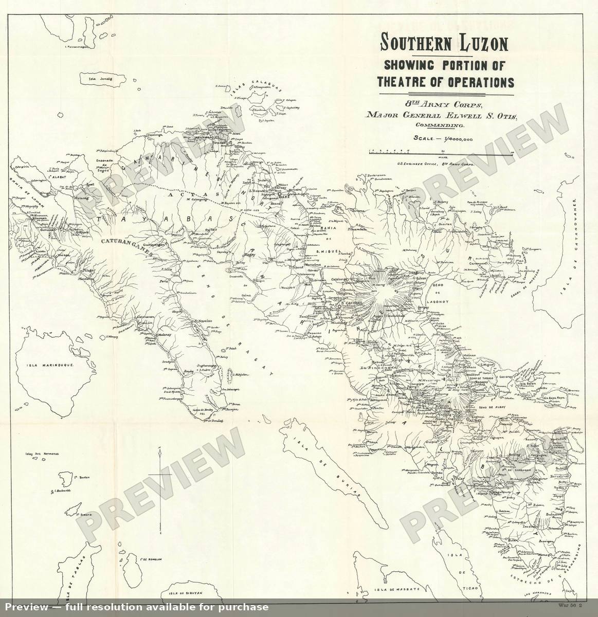Antique map: Camarines Albay, 1900