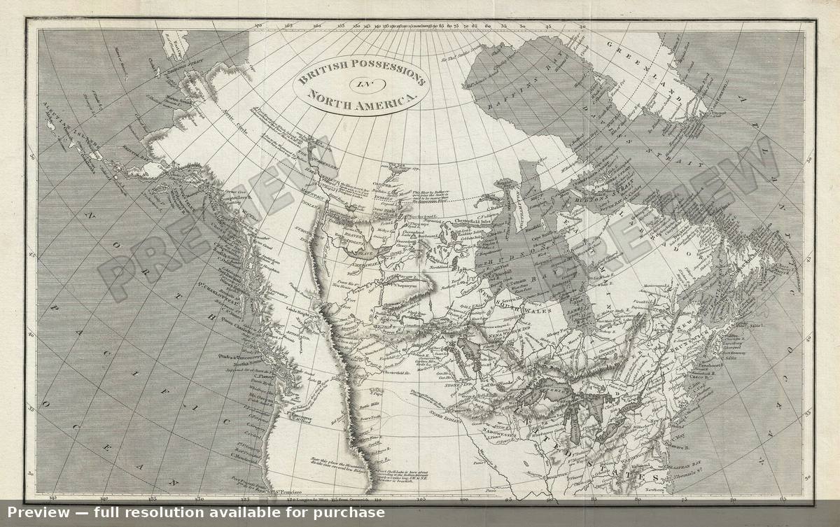 Antique map: Canada, 1809