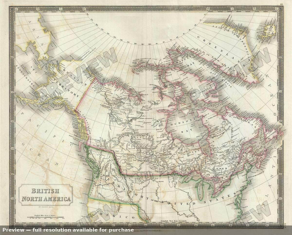 Antique map: Canada, 1835