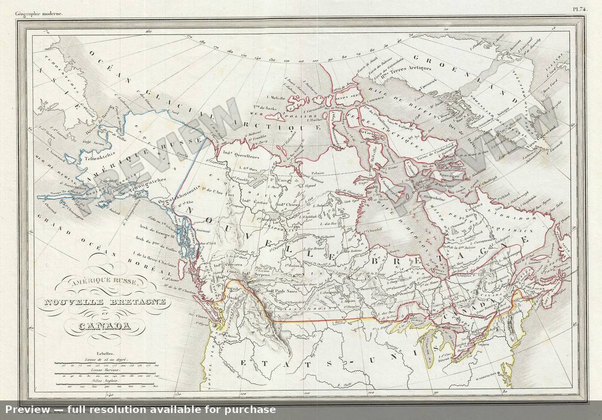 Antique map: Canada, 1843, 1843