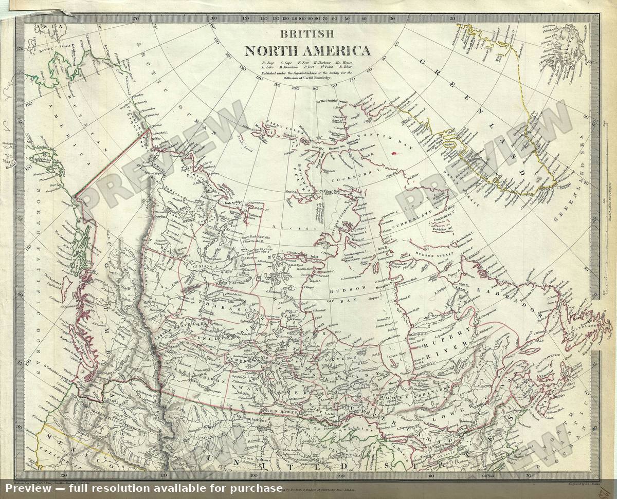 Antique map: Canada, 1834