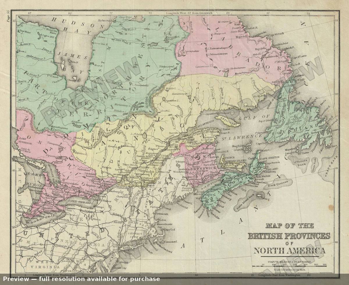 Antique map: Canada, 1879