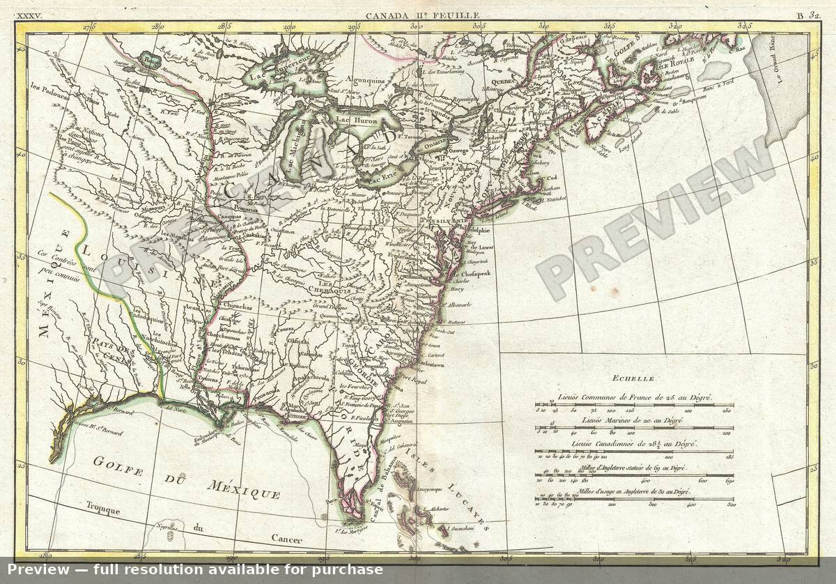 Antique map: Canada I Ie Feuille, 1778, 1778