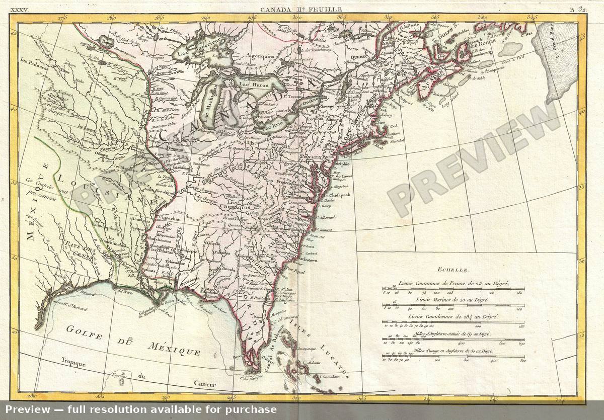 Antique map: Canada I Ie Feuille 2, 1778, 1778