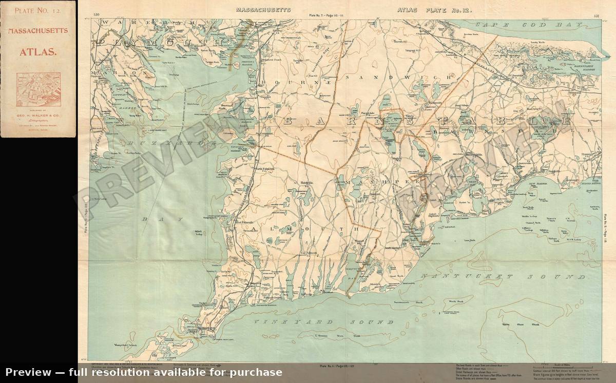 Antique map: Cape Cod, 1907, 1907