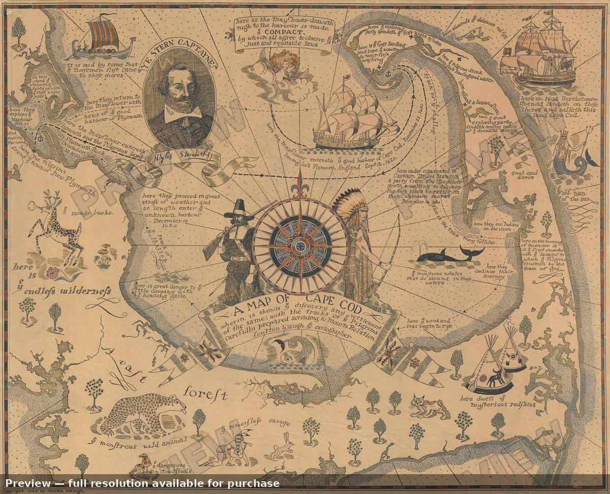 Antique map: Cape Cod, 1926, 1926