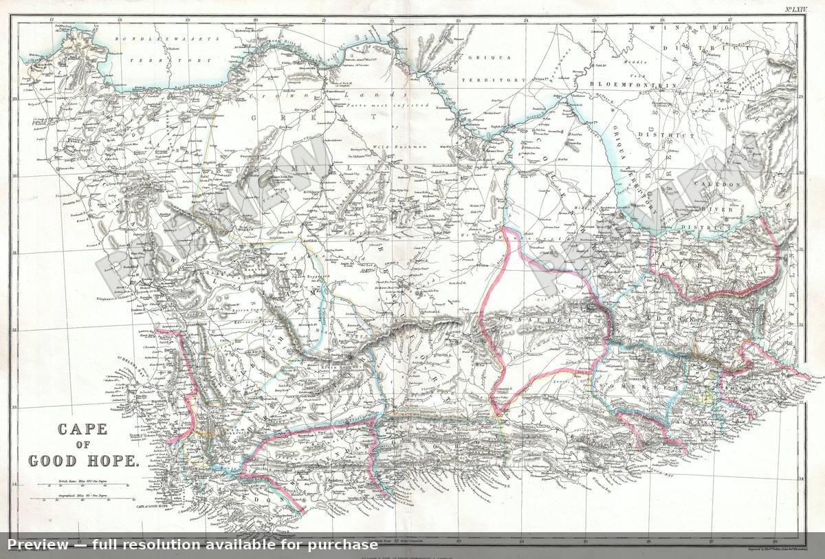 Antique map: Capeof Good Hope, 1860, 1860