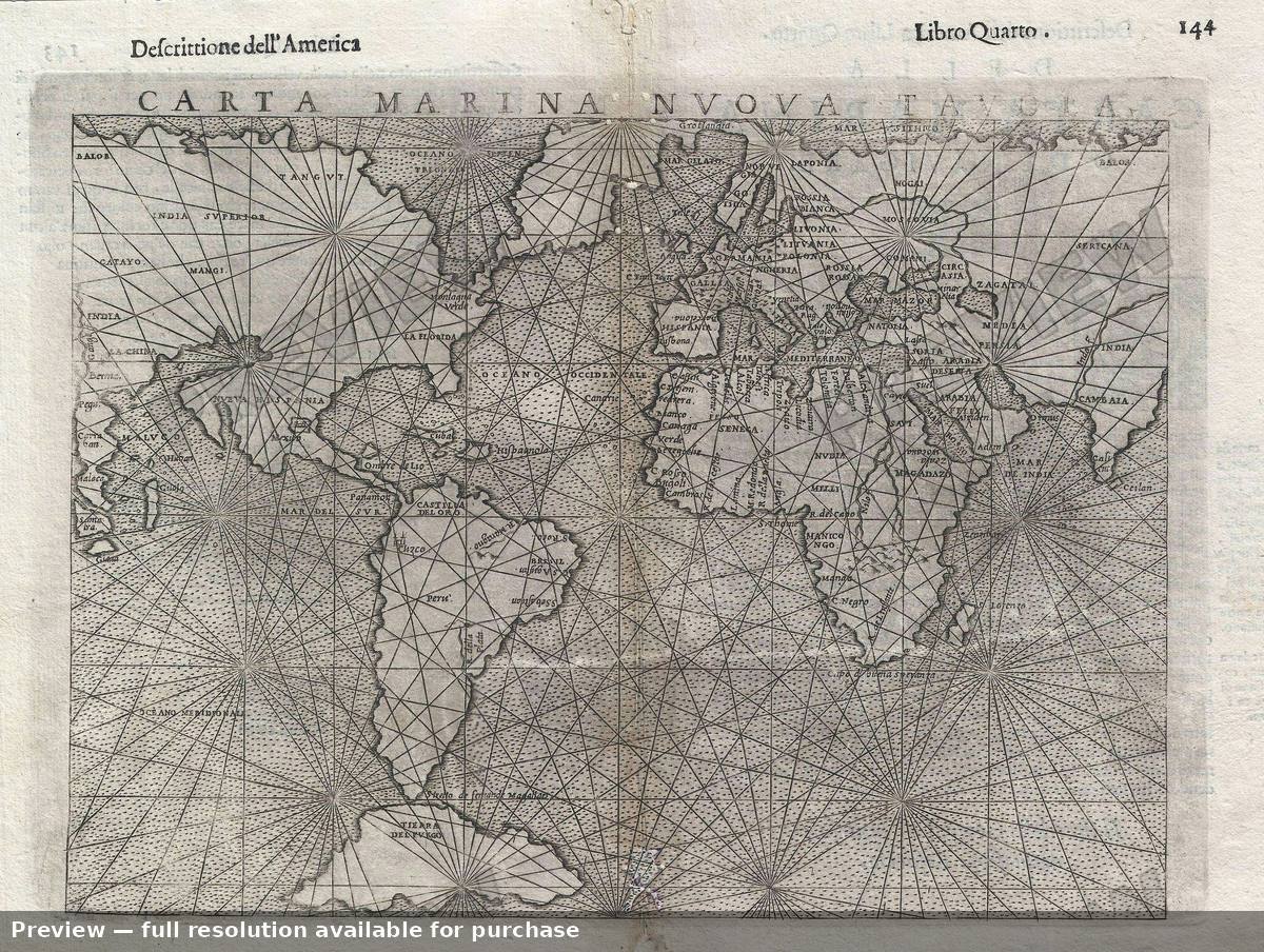 Antique map: Carta Marina, 1561