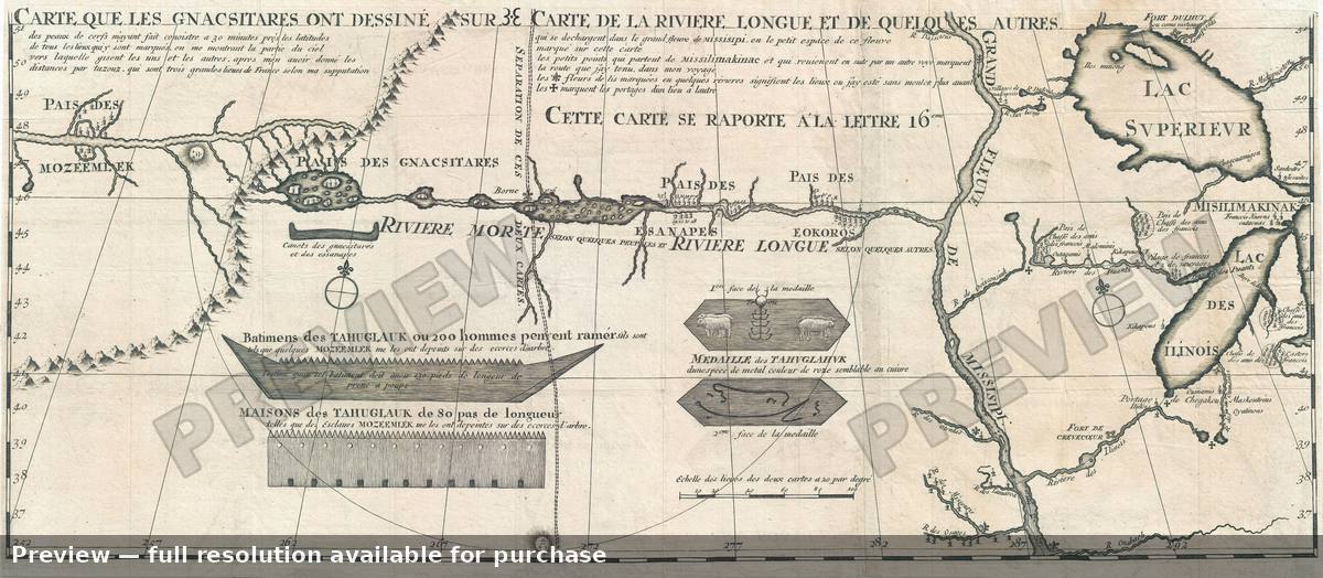 Antique map: Carte Que Les Gnacsitares, 1703, 1703