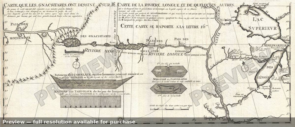 Antique map: Carte Que Les Gnacsitares 2, 1703