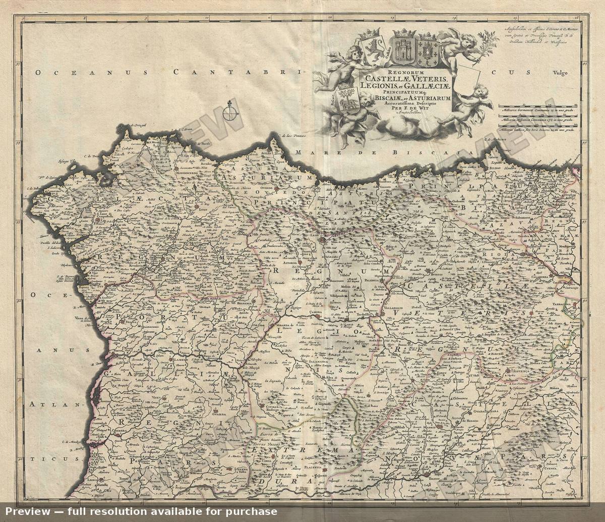 Antique map: Castellae Veteris, 1721