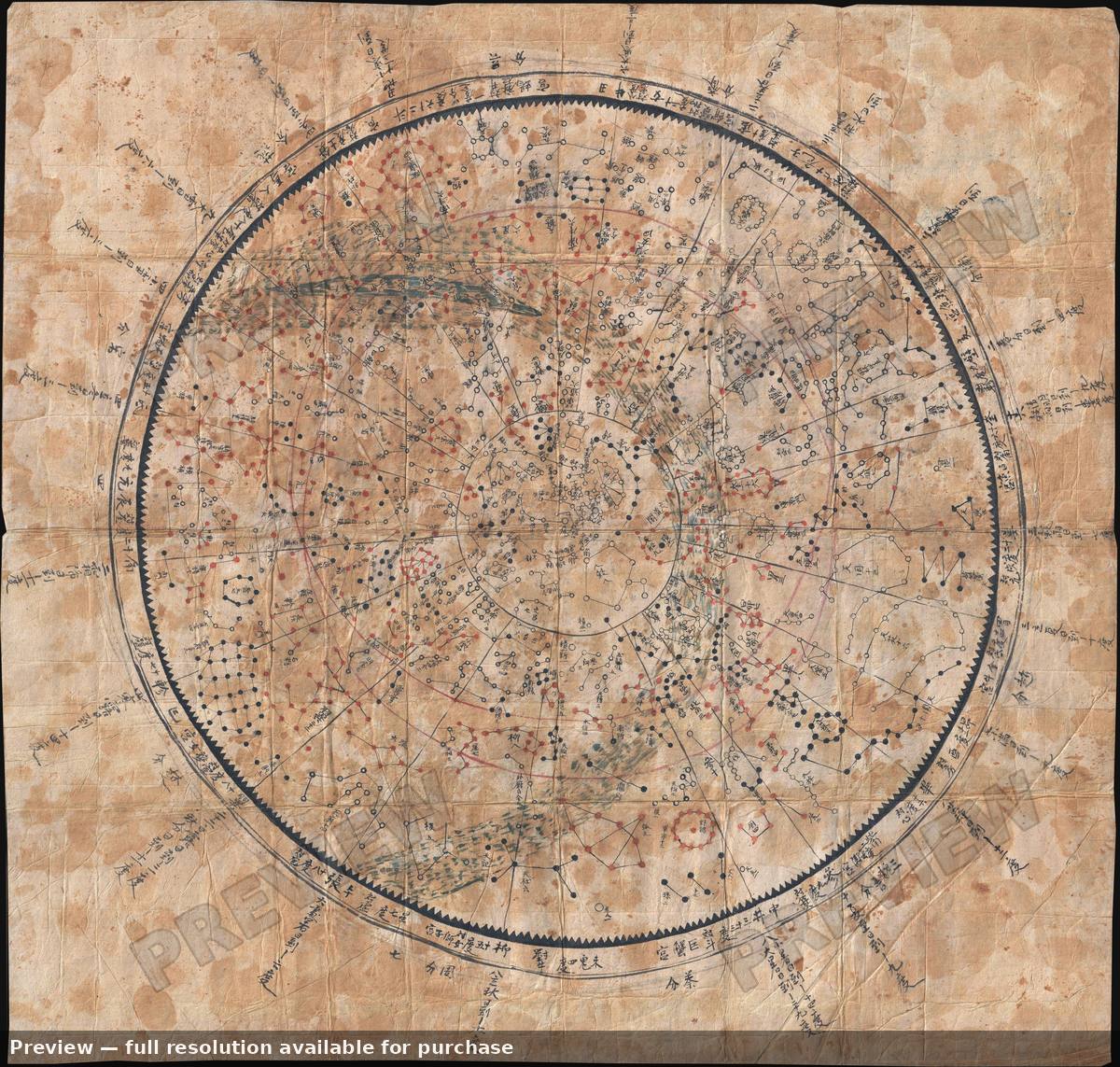 Antique map: Celestial Constellations, 1800, 1800