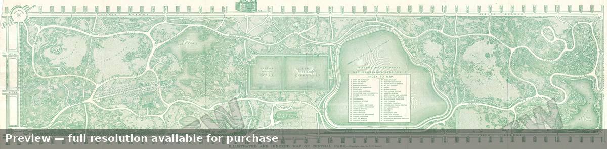 Antique map: Central Park, 1893