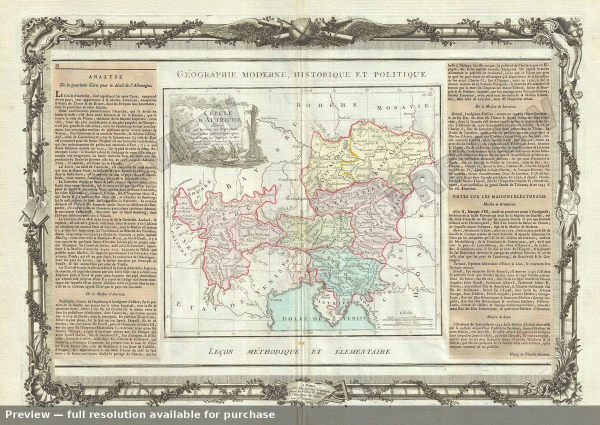 Antique map: Cercle D Autriche, 1786